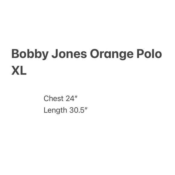 Bobby Jones Collection Orange Short Sleeve Golf Shirt Men Sz XL - Picture 9 of 9